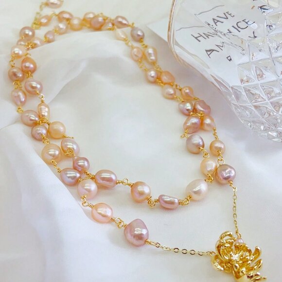 Multicolor Elegant Women's Faux Pearl Decor Necklace - Picture 11 of 13